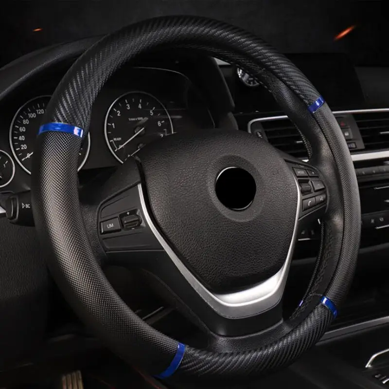 Универсальный чехол рулевого колеса автомобиля из искусственной кожи 5 цветов