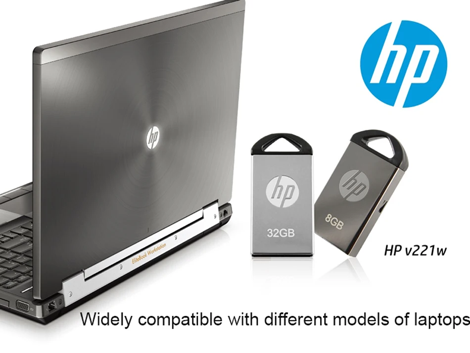 hp мини металлический usb флэш-накопитель флешки 64 GB 32 GB 16 GB Flash Memory stick Флеш накопитель usb stick для ноутбука автомобиля V221W