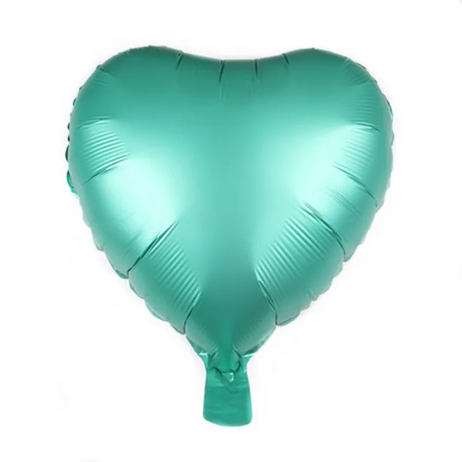 metal green 10 шт., 18 дюймов, розовое золото, красная фольга, сердце, шары, свадьба, гелиевый надувной шар, металлик, свадьба, день рождения, Декор, подарки - Цвет: metal green