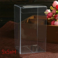 50pcs 5x5xh plastic box storage pvc box clear transparent boxes for gift boxes weddingtoolfoodjewelry packaging display diy