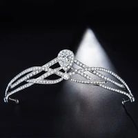 floralbride rhinestone crystal cubic zirconia wedding tiara crown bridal hair accessories bridesmaids princess women jewelry