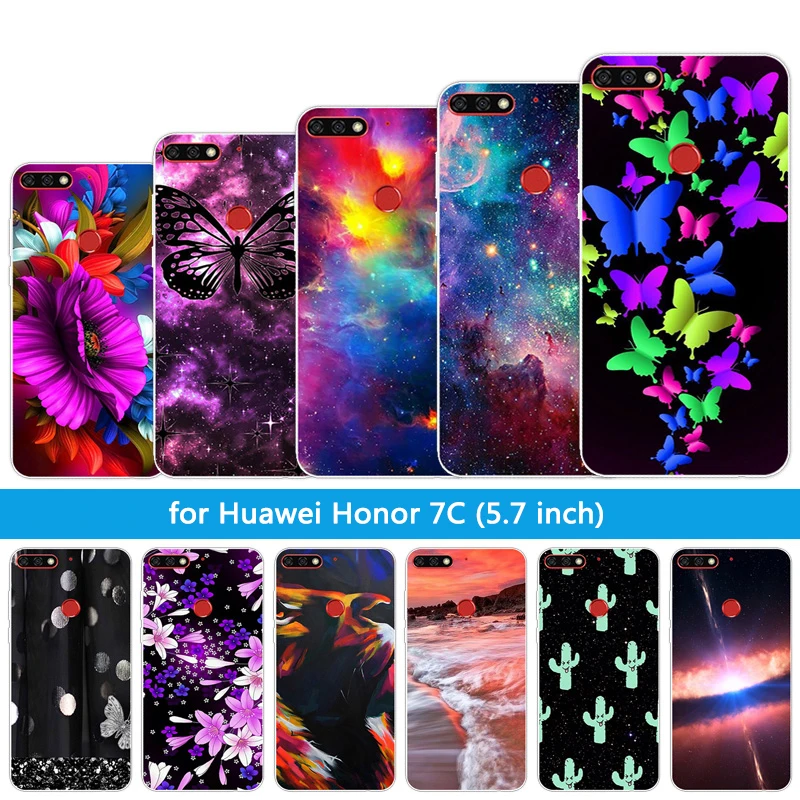 Для Huawei Honor 7C Aum L41 Ультратонкий чехол для телефона прозрачный край мягкий TPU 5 7