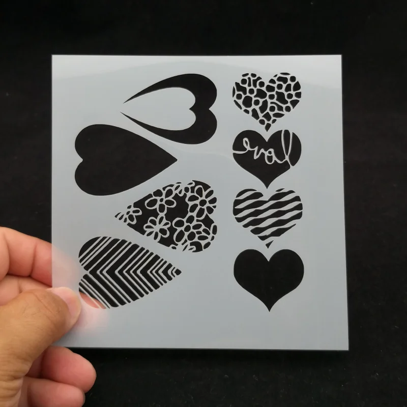 

13*13 love pvc Layering Stencils for Diy scrapbook coloring,painting stencil,home decor diy etc. Product image