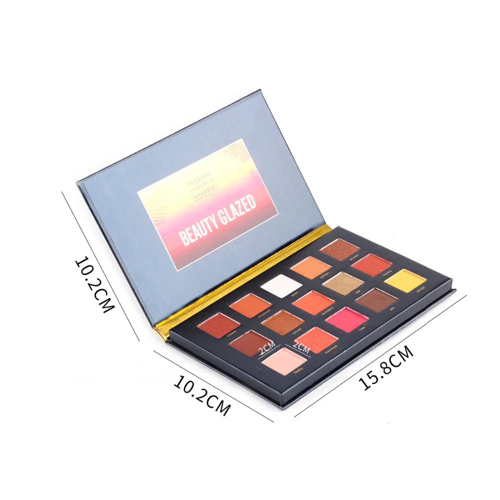 Красота глазурованные kylight 15 цветов мерцающие матовые пигментные Блестки для макияжа закат Denonas палитра модные тени для век Cosmestics