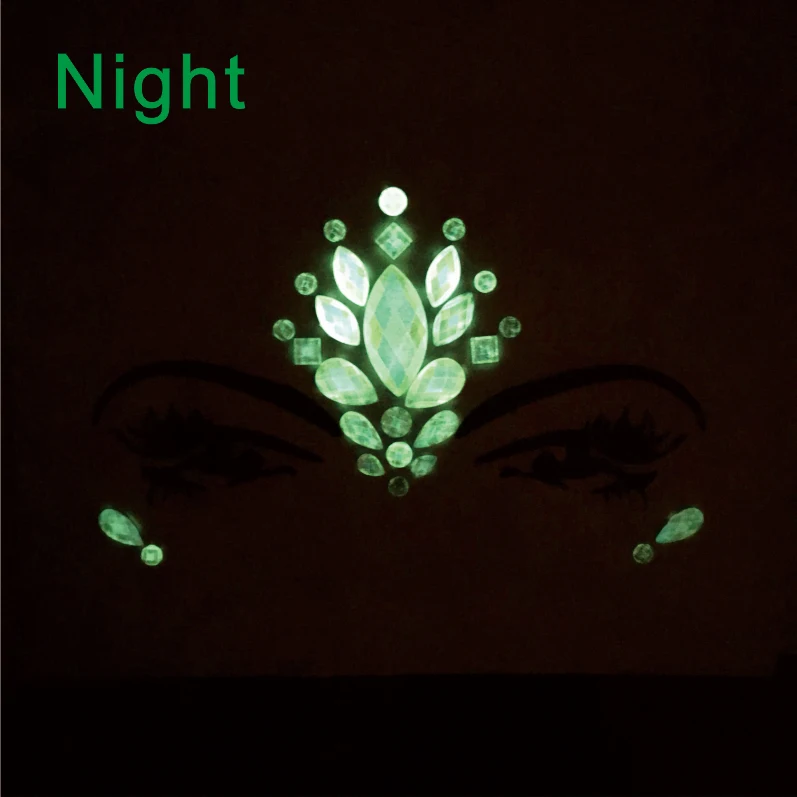 1 шт. светящиеся в темноте Стразы GDF02 для Временной Татуировки ночного клуба