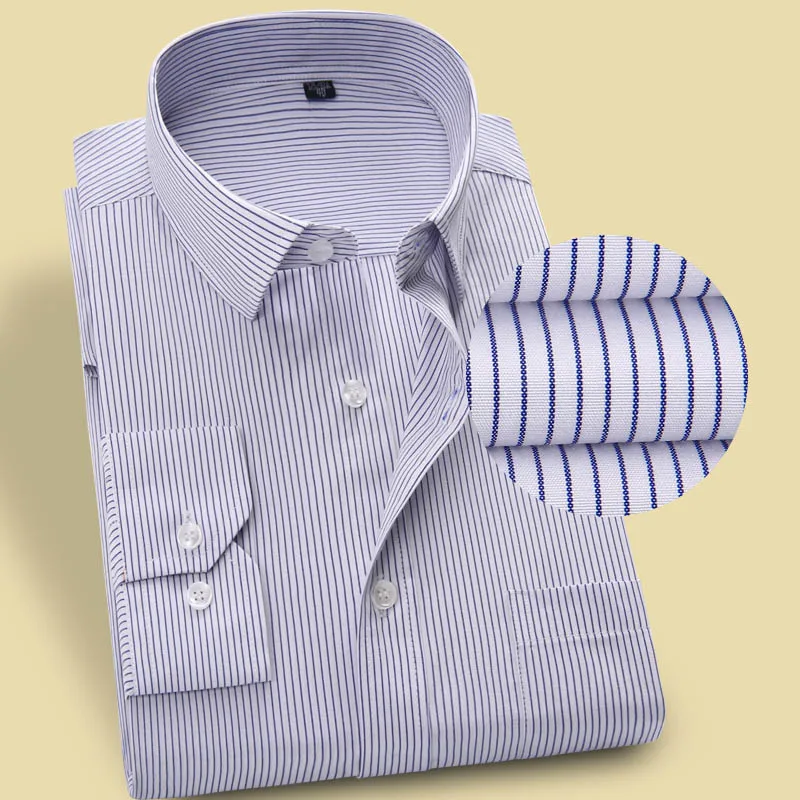 Twill Shirt Business Men Dress Shirts Luxury Long Sleeve Slim Fit White Work Plus Size 7XL 8XL 9XL | Мужская одежда