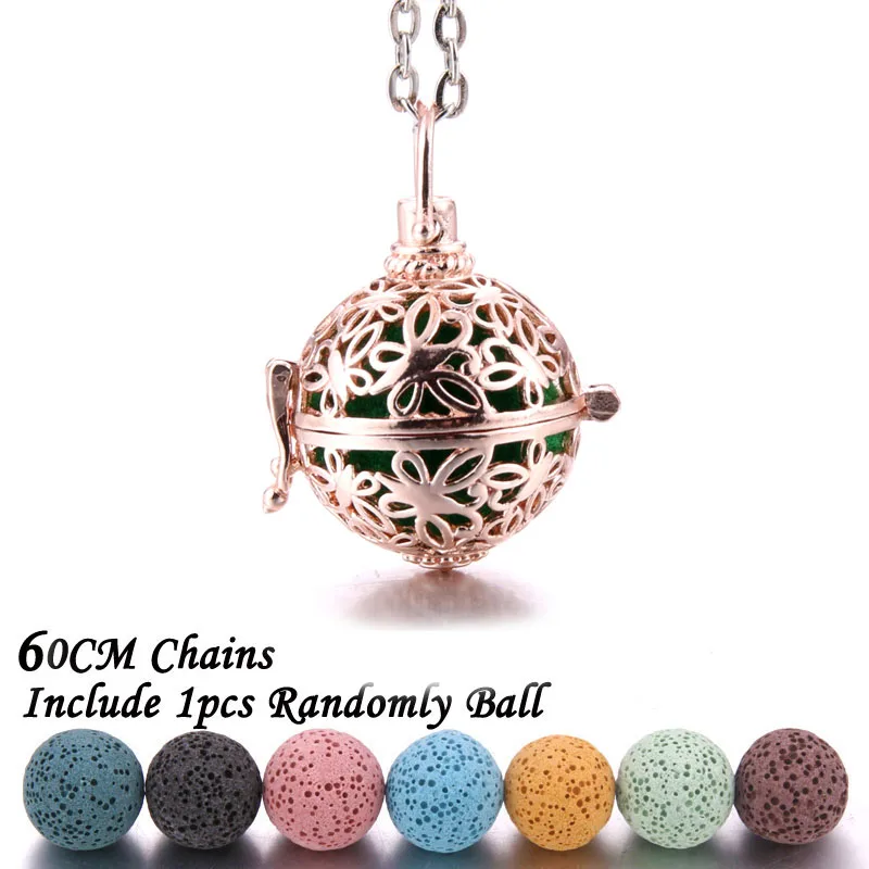 Ретро Ароматерапия Ожерелье натуральный Лава камень Арома диффузоры ожерелья