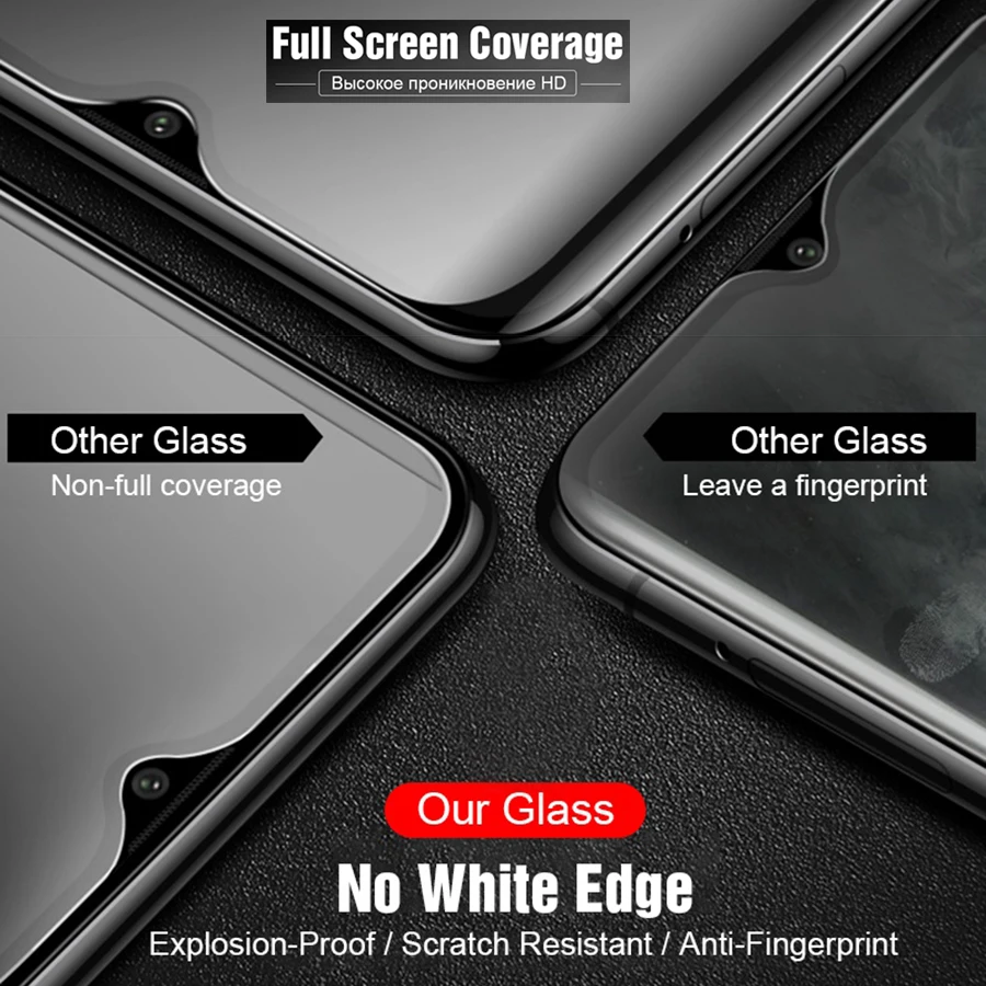 Защитное стекло Закаленное 6D для Samsung Galaxy