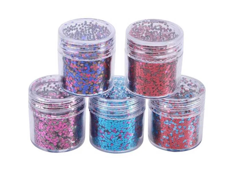 5 Boxes -Mixed flake 4/5 коробок/набор голографический набор блесток, 10 мл в баночка для декора для ногтей блеск, 88+ цветов массивные свободные блестки для блестящего дизайна ногтей - Цвет: 5 Boxes -Mixed flake