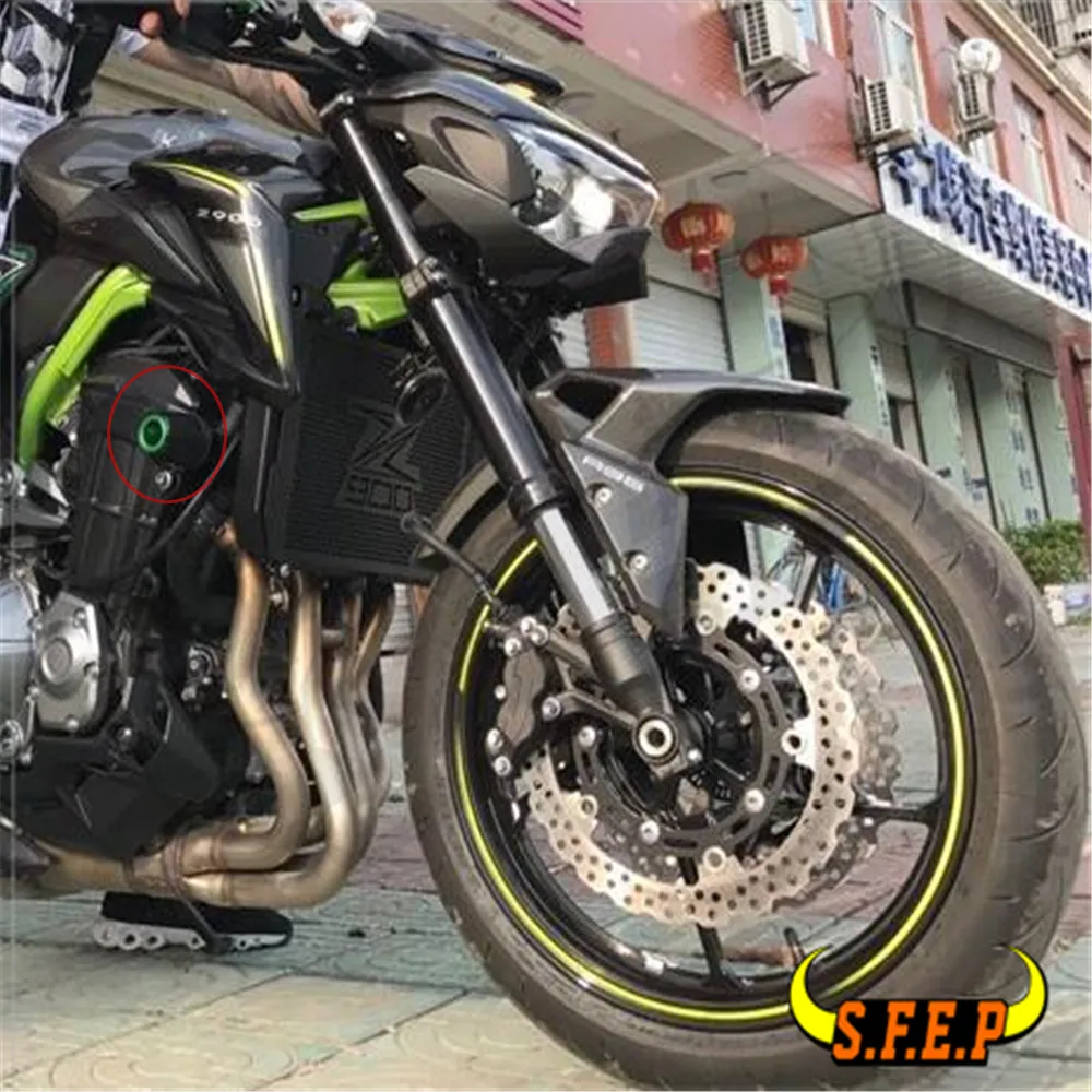 2017-2018-2019 For Kawasaki Z900 CNC Aluminum Frame Crash Protectors Sliders | Автомобили и мотоциклы