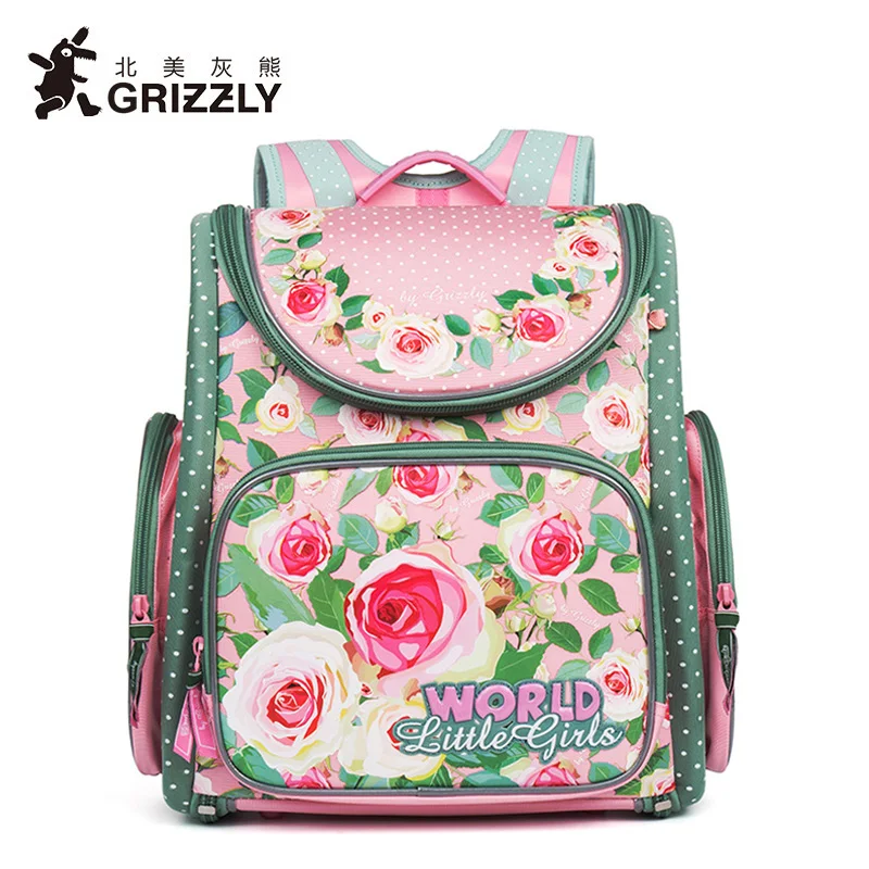 GRIZZLY новинка 2019 модная детская школьная сумка с милым медведем из мультфильма для