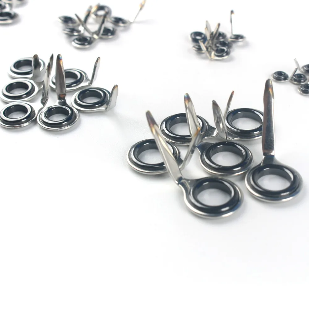 Anmuka 8pcs 8 Size Fishing Rod Guide Tip Top Ring Circle Pole Repair Kit Set | Спорт и развлечения