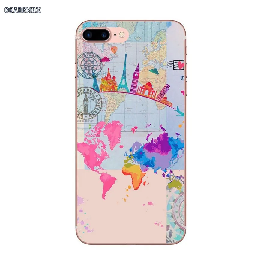 Для Samsung Galaxy S10 Lite J1 J2 J3 J5 J7 2015 2016 J4 J6 Plus J8 2018 Европа карта мира путешествия планы