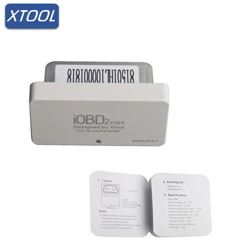 Оригинальный XTOOL iOBD2 Мини OBD2 EOBD сканер Поддержка Bluetooth 4 0 для iOS и