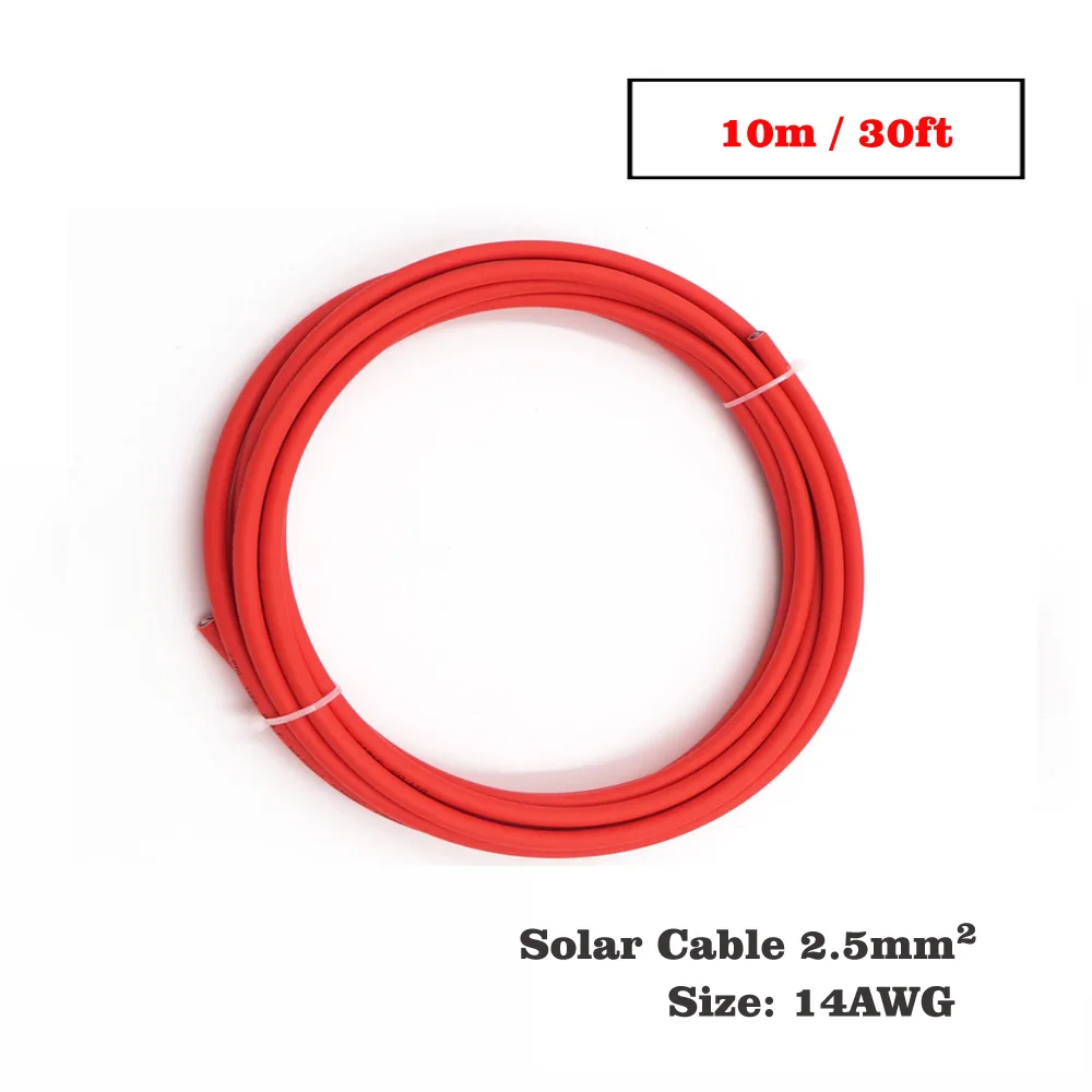 10 м/лот tuv, Солнечный Кабель 2,5/4/6mm2 изоляции Панели солнечные соединение электрические провода 2 PfG 1169/08. 07 PV1-F 1x2,5 1x4mm2 1x6mm2 - Цвет: 2.5mm2 Red