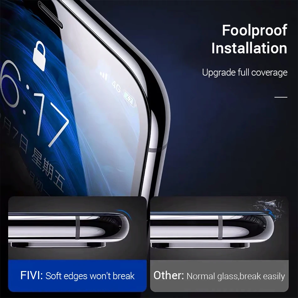 DIVI [2-Pack] Защита экрана закаленное стекло для iPhone Xs Max Xr X XS полное покрытие IP Xsmax ipone защитное стекло Защита R