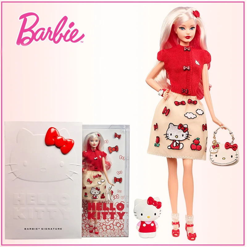 Коллекционное издание кукла Барби hello kitty, подарочный набор для девочек, лучший подарок на день рождения, год, одежда для Барби, игрушка DWF58