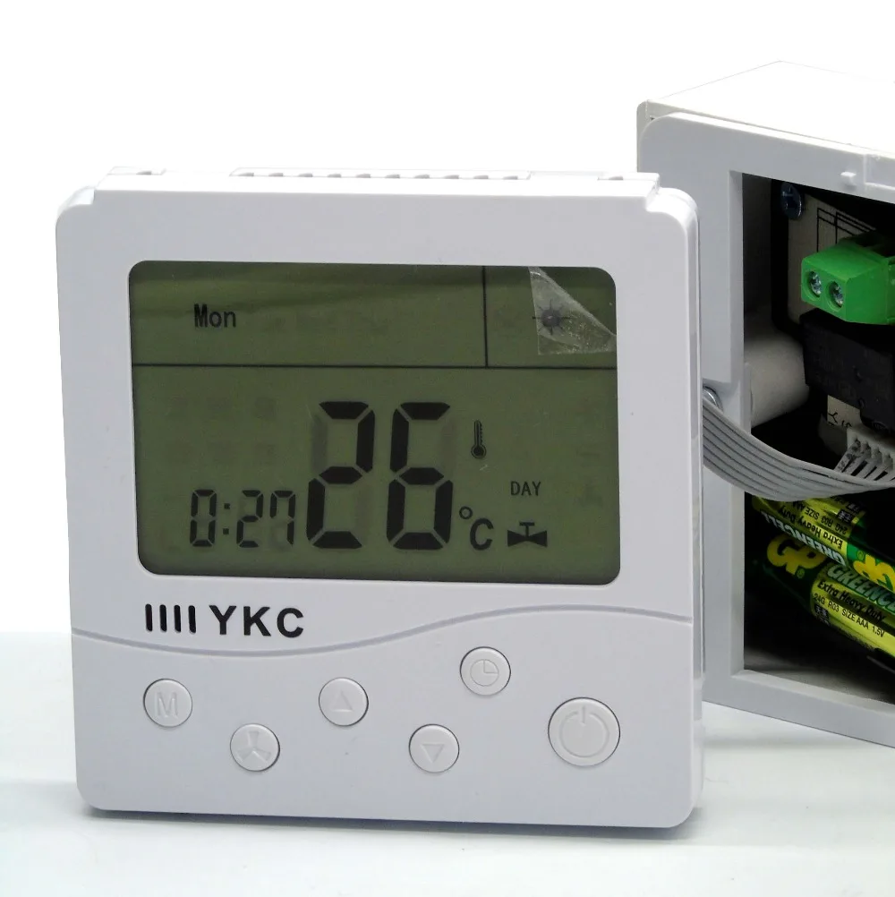 

Russian English Operation manual Digital LCD Display Heating Boiler programmable Thermostat for AAA battery