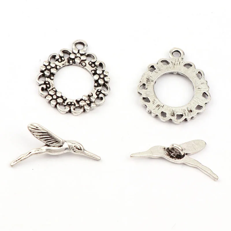 Новые птицы античный серебряный цвет OT тумблер пряжки разъемы подходят браслет