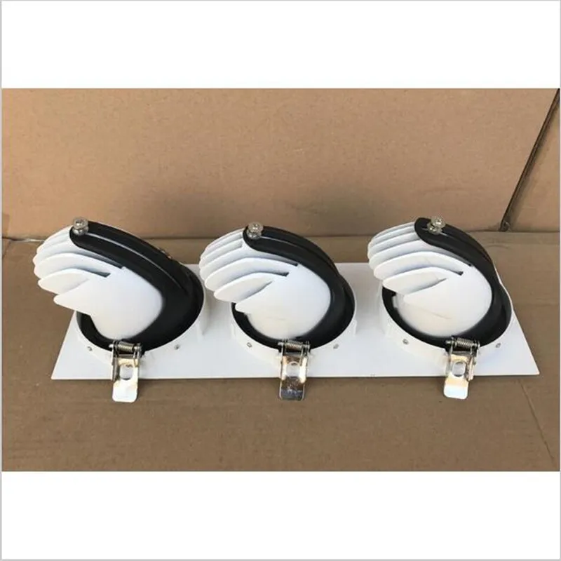 Регулируемые светильники Trimless COB 3X12 Вт CREE LED Gimbal вниз свет Регулируемый поворот