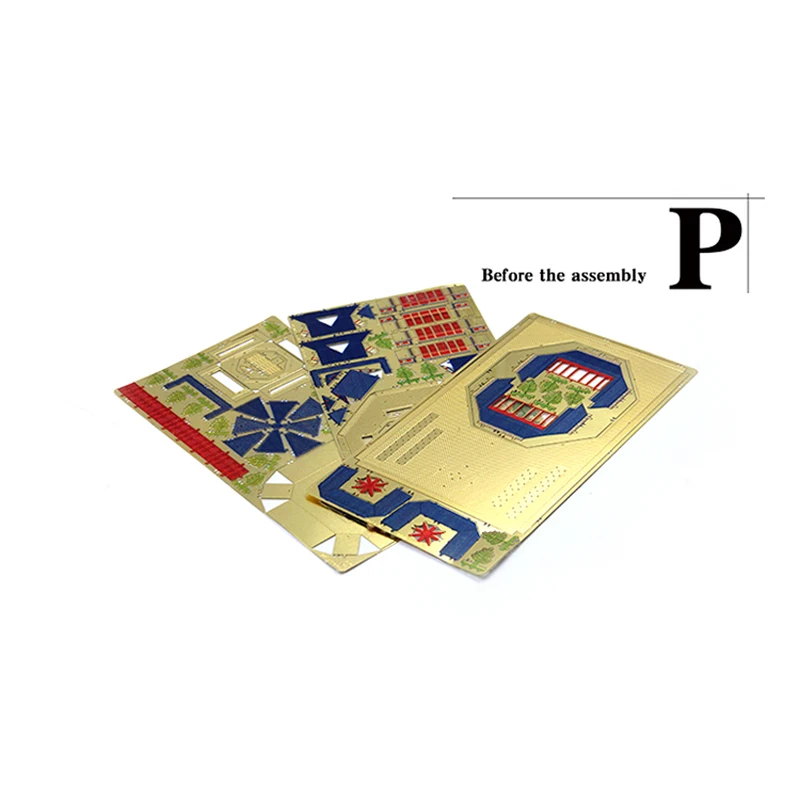 Модели Microworld Sun Yatsen Memorial Hall модель DIY лазерная резка пазл здания 3D металлические