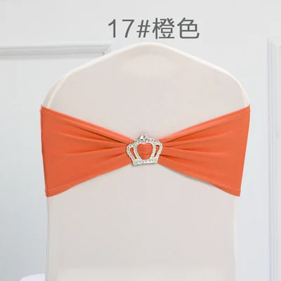 Темно оранжевый цвет Корона пряжка лента из лайкры для украшения свадебных