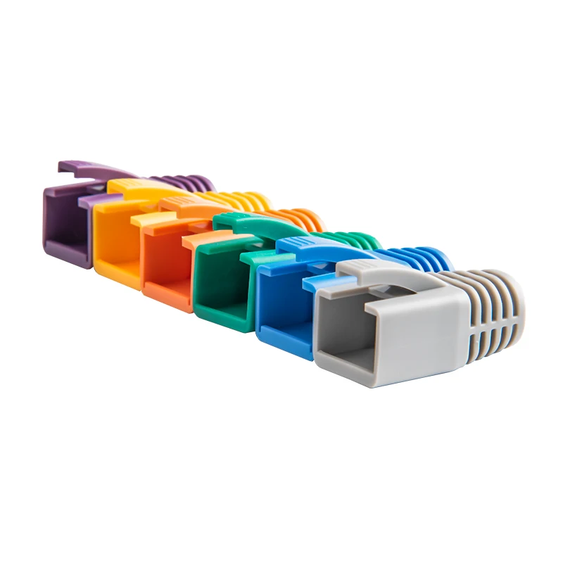 Cat 6A Cat7 RJ45 Модульная штепсельная вилка PUR кабель сапоги Защита от перенапряжения