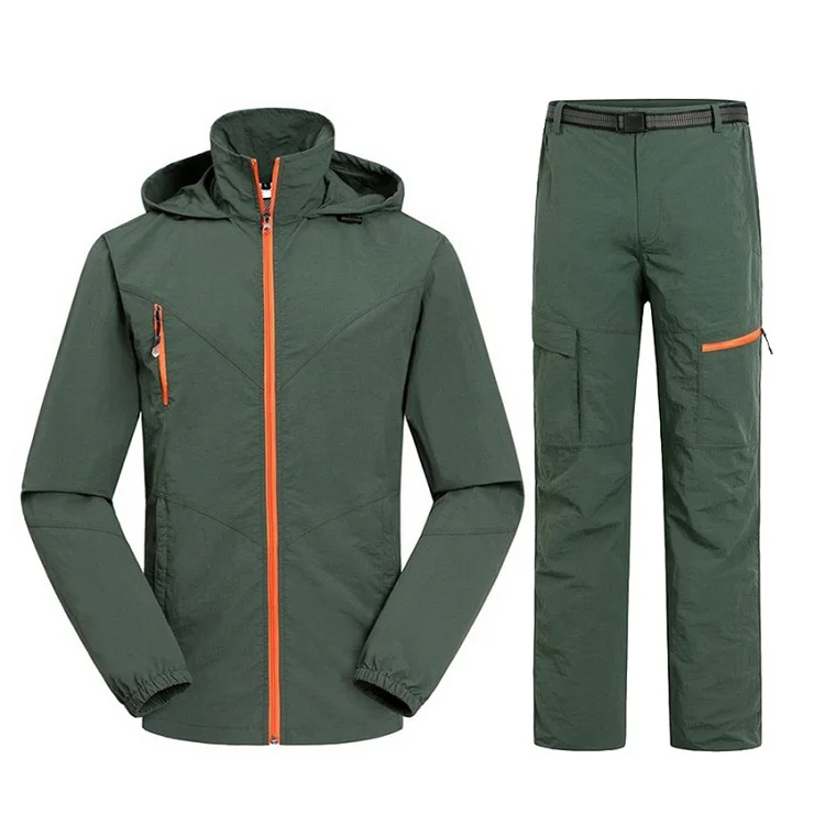

Men&Women Quick Dry Breathable Jackets Pants Outdoor Sports Suit Brand Clothing Trekking Hiking Male Female Tracksuit Sets