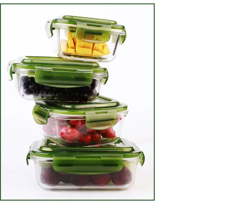 Высококачественный Ланч-бокс стеклянный микроволновый Bento box Коробка для хранения еды школьные контейнеры для еды Переносные Коробки для еды для детей для пикника