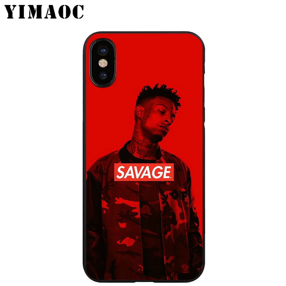 YIMAOC A4 21 Savage Rockstar Мягкий силиконовый чехол для iPhone 11 Pro Xr Xs Max X или 10 8 7 6 6S Plus 5 5S SE -