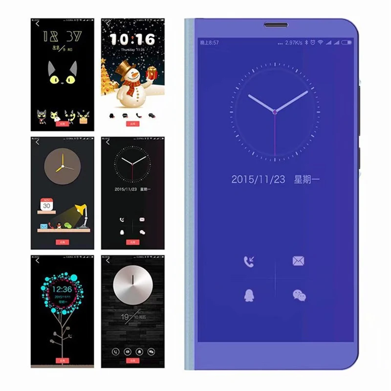 Прозрачный чехол-книжка из поликарбоната для телефона Xiaomi 5C F1 Max Mix 2 3 5X6X9 8 SE Lite Redmi Note 6 7 5 Pro 5 Plus S2 Go