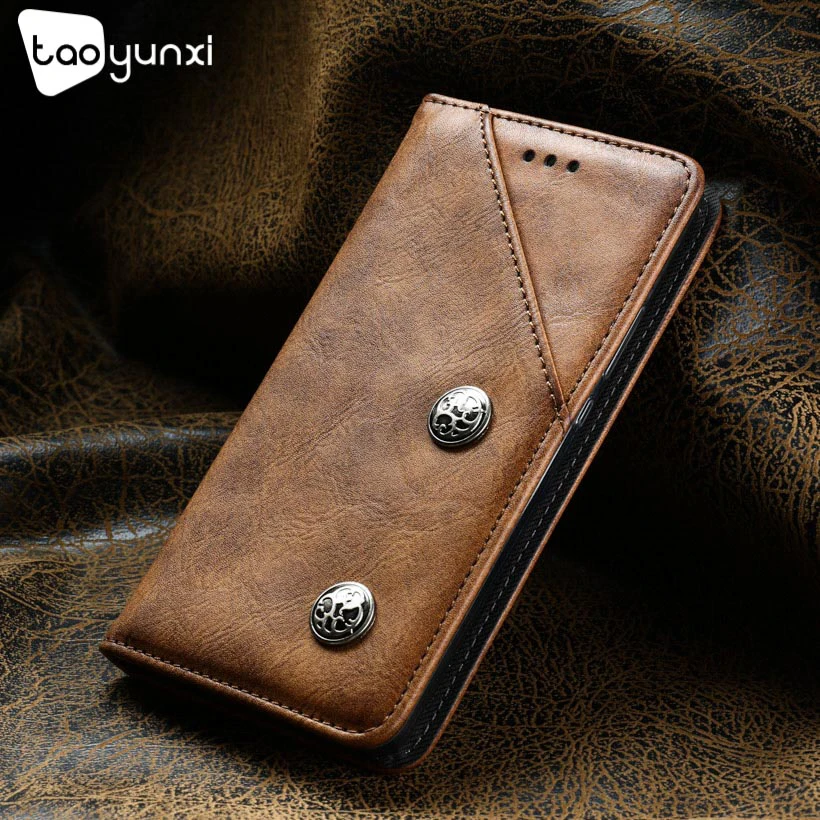 TAOYUNXI Cases For Oukitel K6000 Plus Case Leather Retro Flip Wallet Multifunction Magnetic Covers Bags Shell Skin Hood Housings