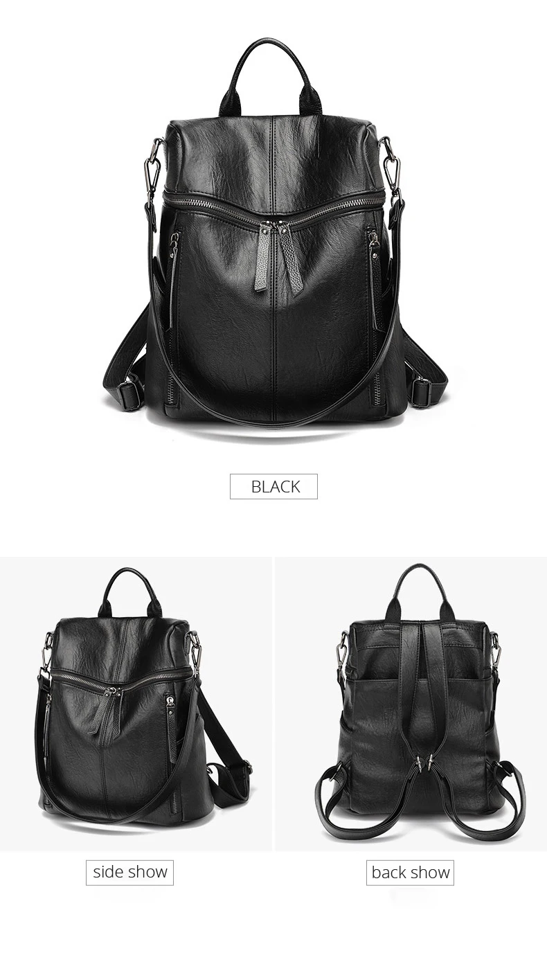 POMELOS Fashion Women Backpack High Quality PU Leather Soft Fabric Backpack For Women Waterproof Girls Backpack School Rugzak
