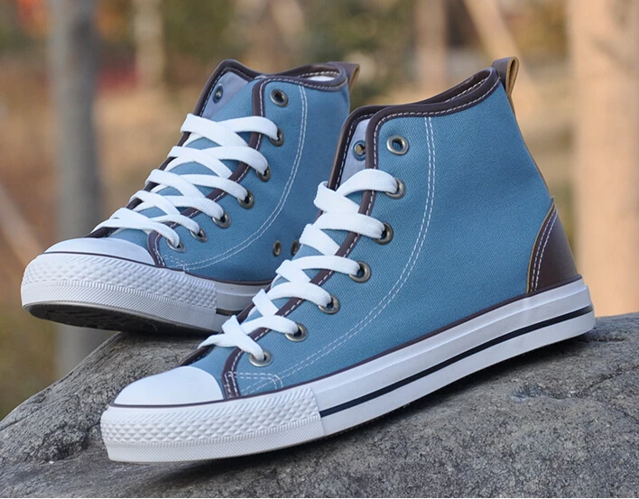 Весна лето мужчины брезент обувь кружево - вверх свободного покроя кроссовки