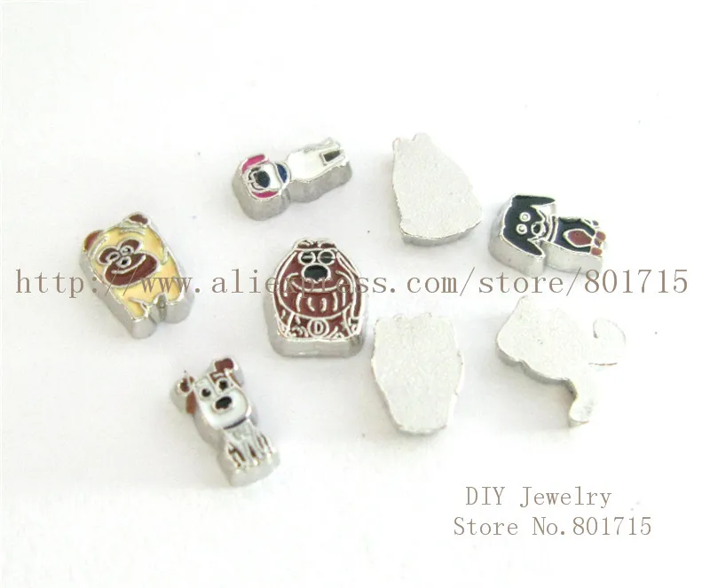 Новое поступление плавающий медальон с животными собаками домашними подвески в