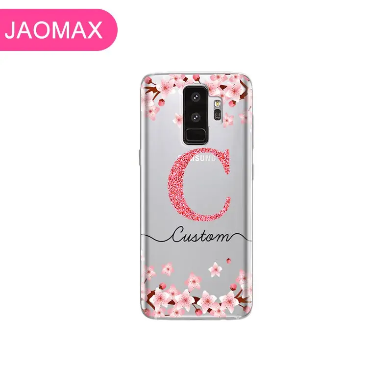 FlowerName19 Jaomax Персонализированные Пользовательское имя цветок чехол для телефона для Samsung Galaxy S6 S7 edge S8 S9 Plus Note 8 Мягкая силиконовая задняя крышка Капа - Цвет: FlowerName19