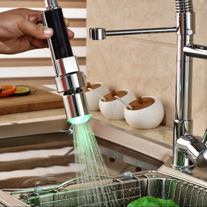 Прямая продажа с фабрики смеситель для кухни со светодиодный Ной подсветкой