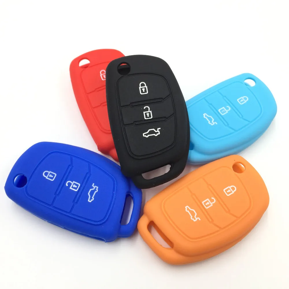 Купить 2 отправить один автомобиль ключевые чехол силиконовый для hyundai i10 i20 IX25 IX35