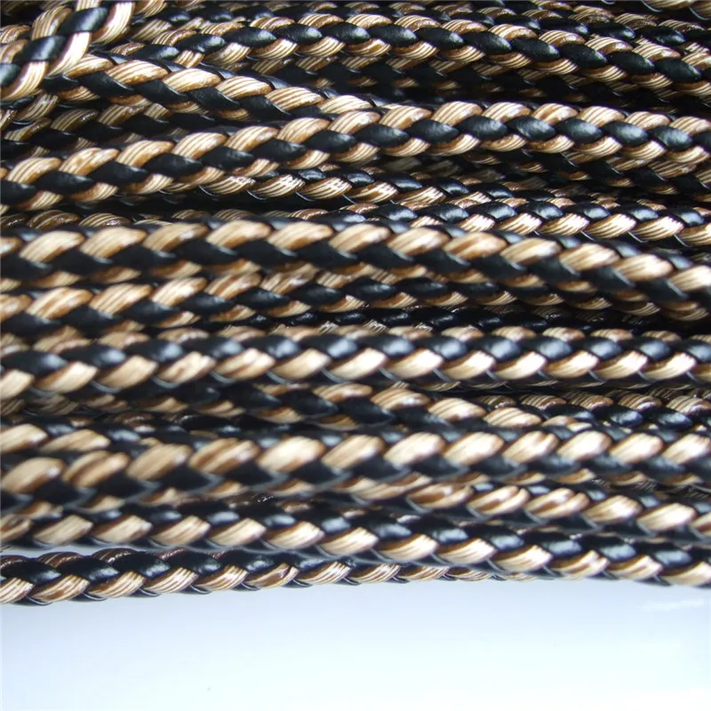 Модная бижутерия 5 метров 4 цвета на выбор Круглый Плетеный кожаный шнур из ПУ