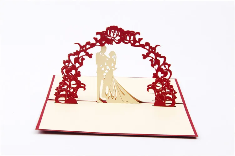 Wedding 3D всплывающие открытки-приглашения на свадьбу вечерние приглашения детский душ Подарки Свадебные поздравительные открытки юбилейные подарки открытка с единорогом - Цвет: Wedding