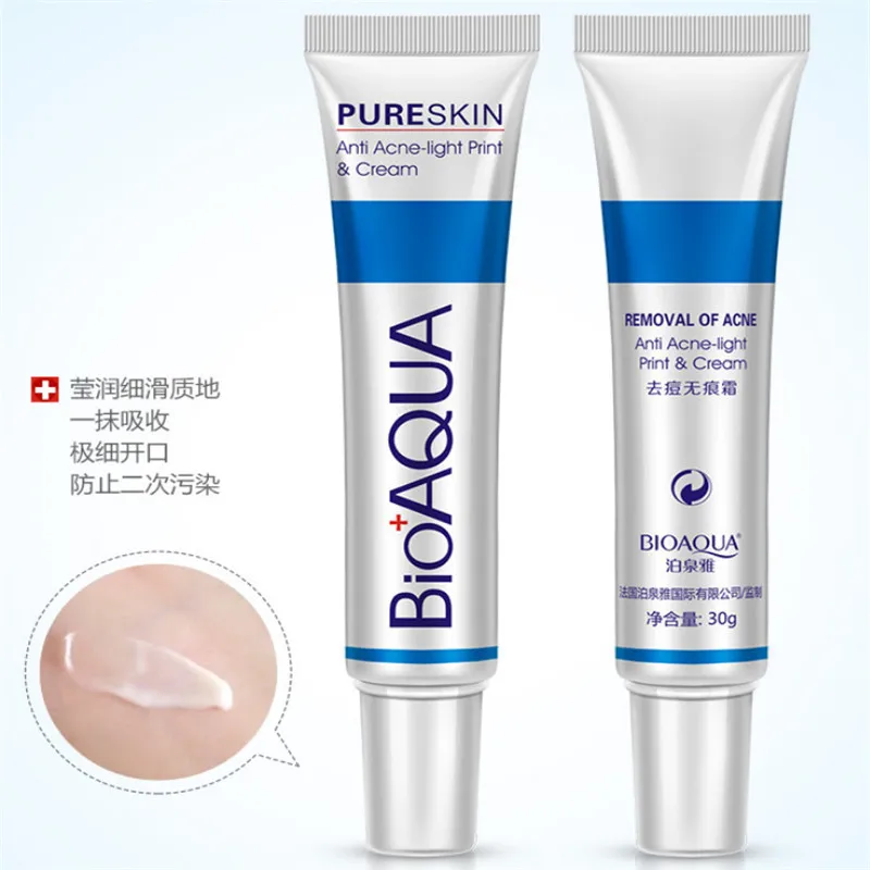 Крем от акне Bioaqua 30 г/контроль жирности/сужение пор/фотография/Уход за лицом |