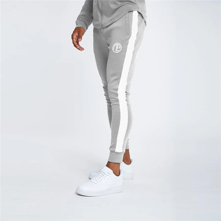 Light Gray Pants Новые мужские повседневные штаны тренировочные спортивные штаны для спортзала джоггеры брюки спортивные Леггинсы Спортивная одежда мужские брюки для бега длинные брюки - Цвет: Light Gray Pants
