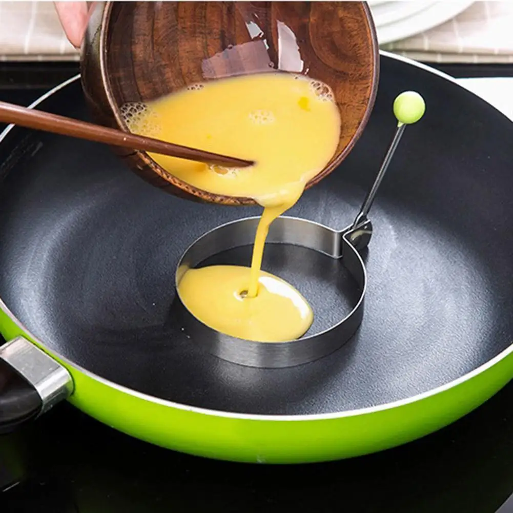 1PC Stainless Steel Egg Shaper Fried Mold Cooking Tools Pancake Mould Ring Round Kitchen Tool Gadget Non-stick | Дом и сад