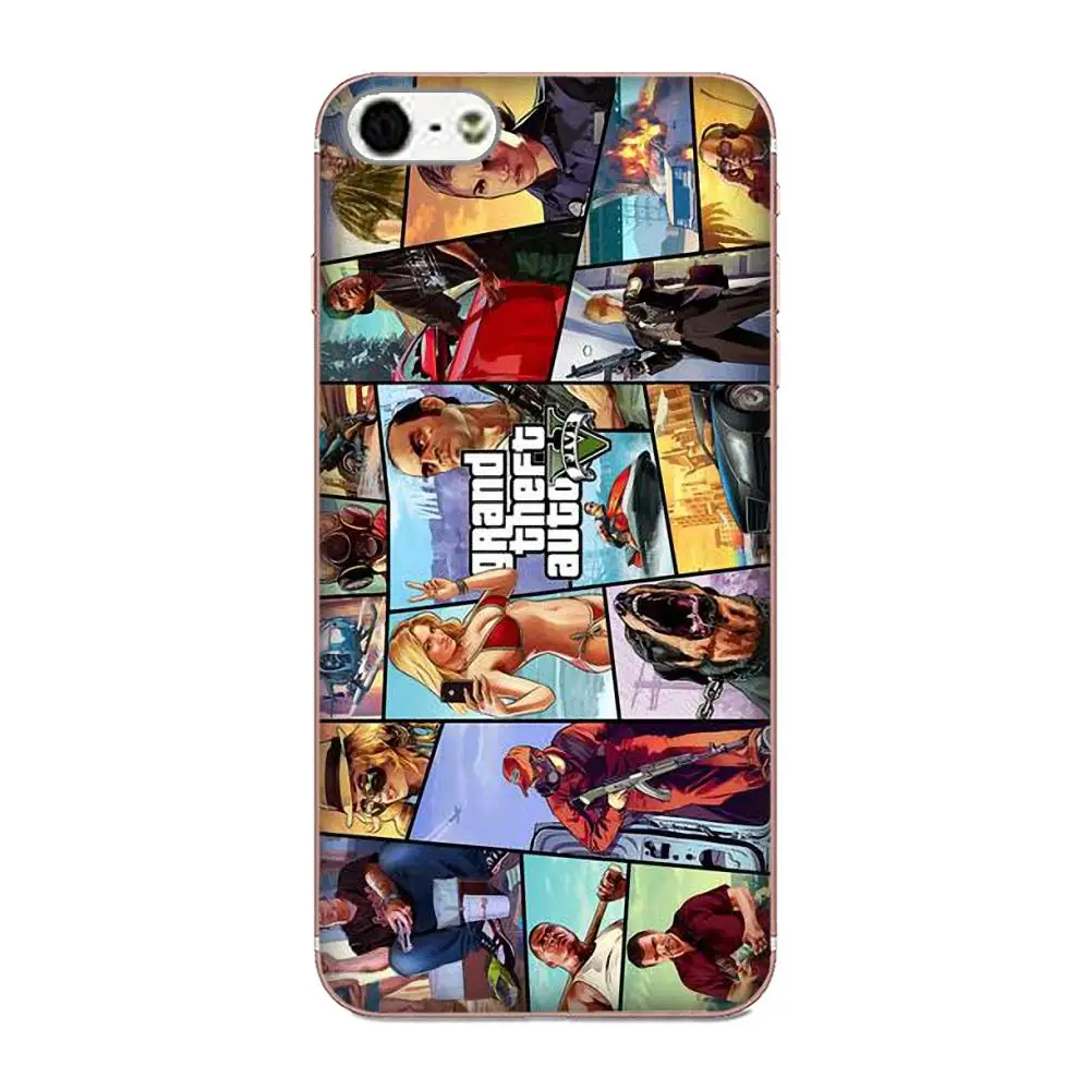 Уникальный роскошный мягкий чехол для телефона Grand Theft Auto Gta Apple iPhone X XS Max XR 4 4S 5 5C 5S SE