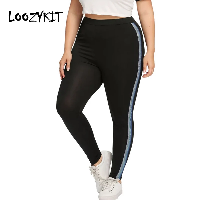 Женские Штаны Для Йоги Loozykit спортивные Леггинсы в полоску для фитнеса
