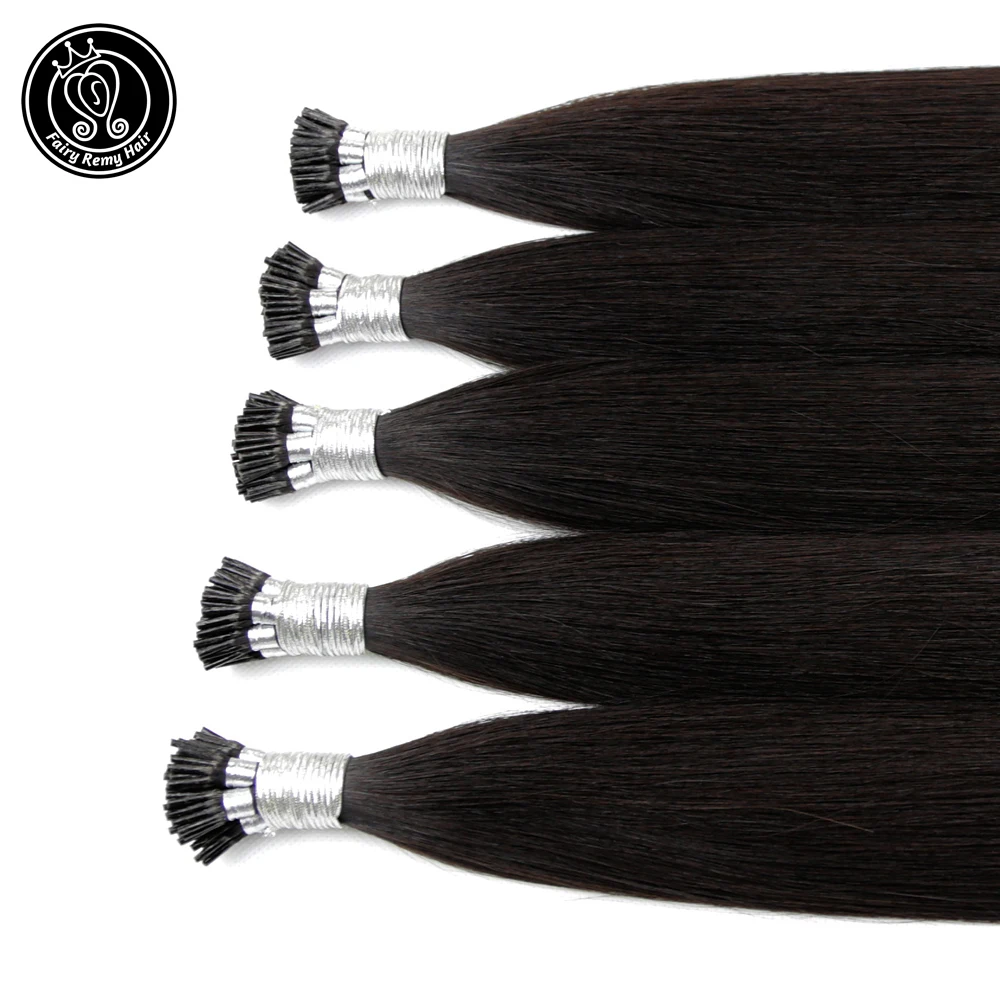 Сказочные волосы Remy 0 8 г/локон 16 &quot18&quot 20 &quotFusion I Tip для наращивания на капсулах 100%