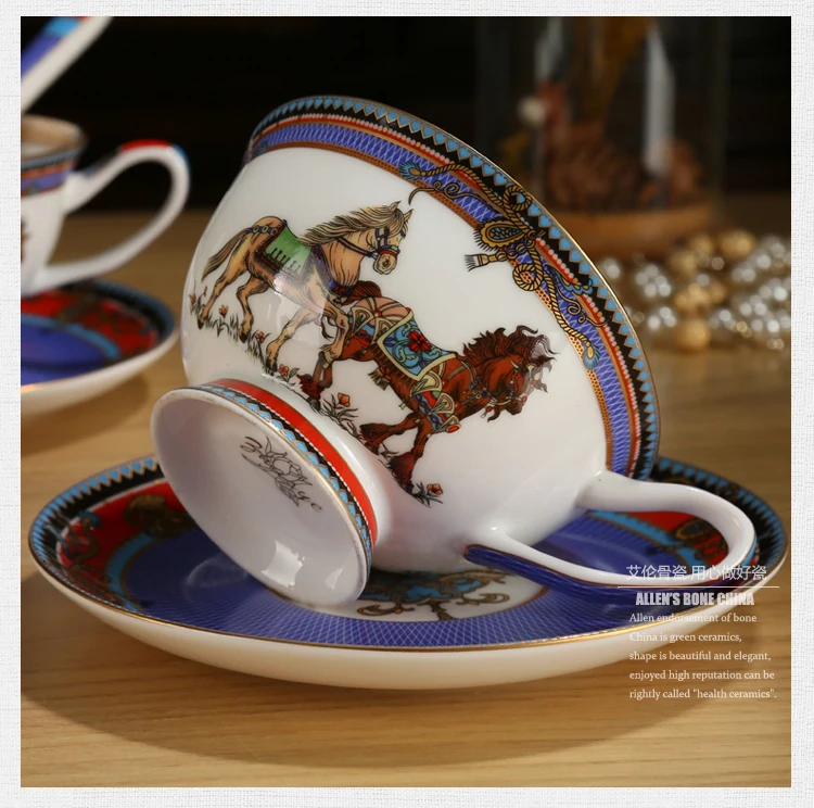 Классический рисунок живопись кофейные чашки и блюдце костяного фарфора фарфор для послеобеденного чая чашки набор чашка дизайн tazas де кафе кофе