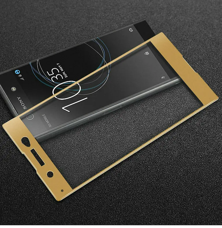 Для Sony Xperia xa1 Ultra G3121 для Sony Xperia XA Ultra Dual F3211 3D изогнутая Защитная пленка для экрана из закаленного стекла - Цвет: gold full cover