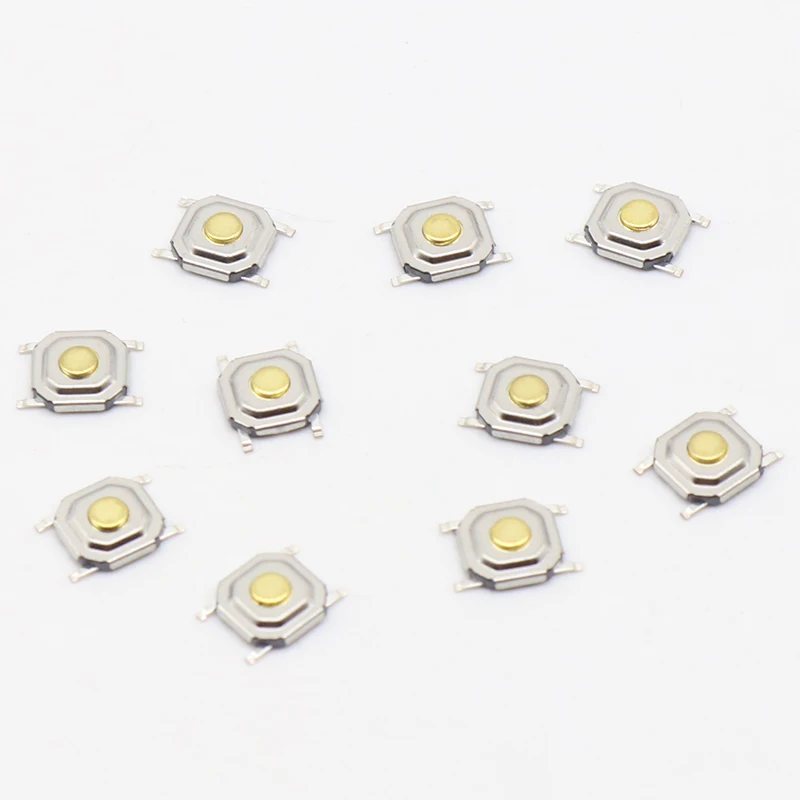 100 шт./лот SMD 4*4*1 5 мм 4x4x1.5мм тактильная тактовая кнопка Микро Переключатель