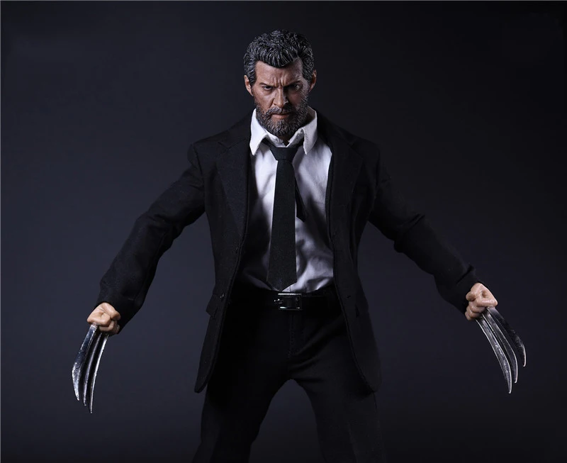 1/6 Hujh Jackman Logan полный комплект экшн фигурок черный костюм боди головка с